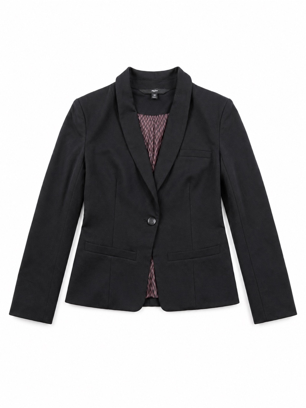 Mossimo Supply Co Black Fitted One Button Blazer Size Small